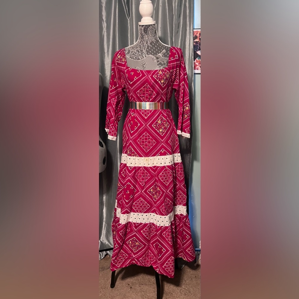 Vintage 1970’s’s Montgomery Ward Maxi Dress